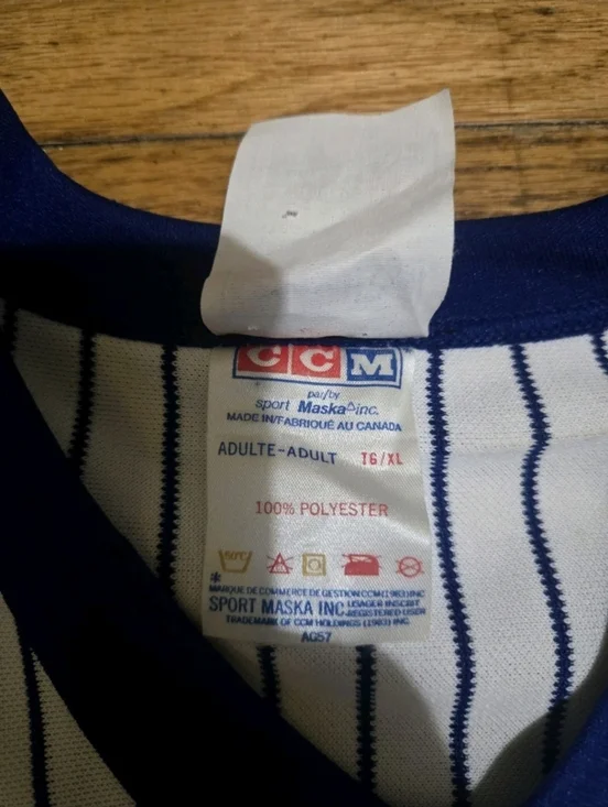 vtg 80s CCM XL Chicago Cubs Home MLB Baseball jersey #5 - Picture 5 of 7